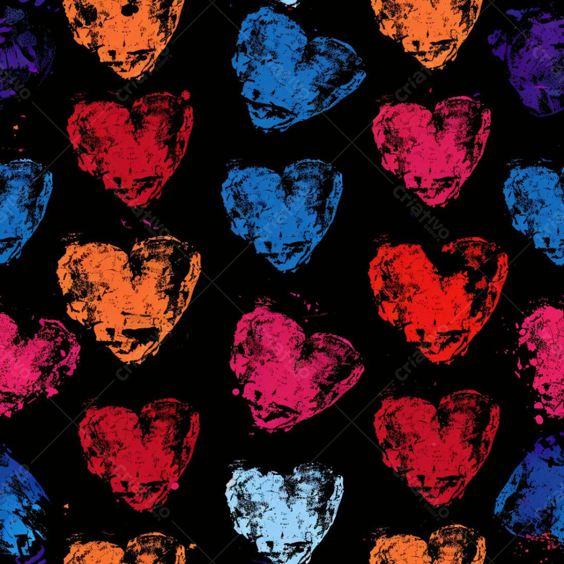 Textura corações coloridos para fundo