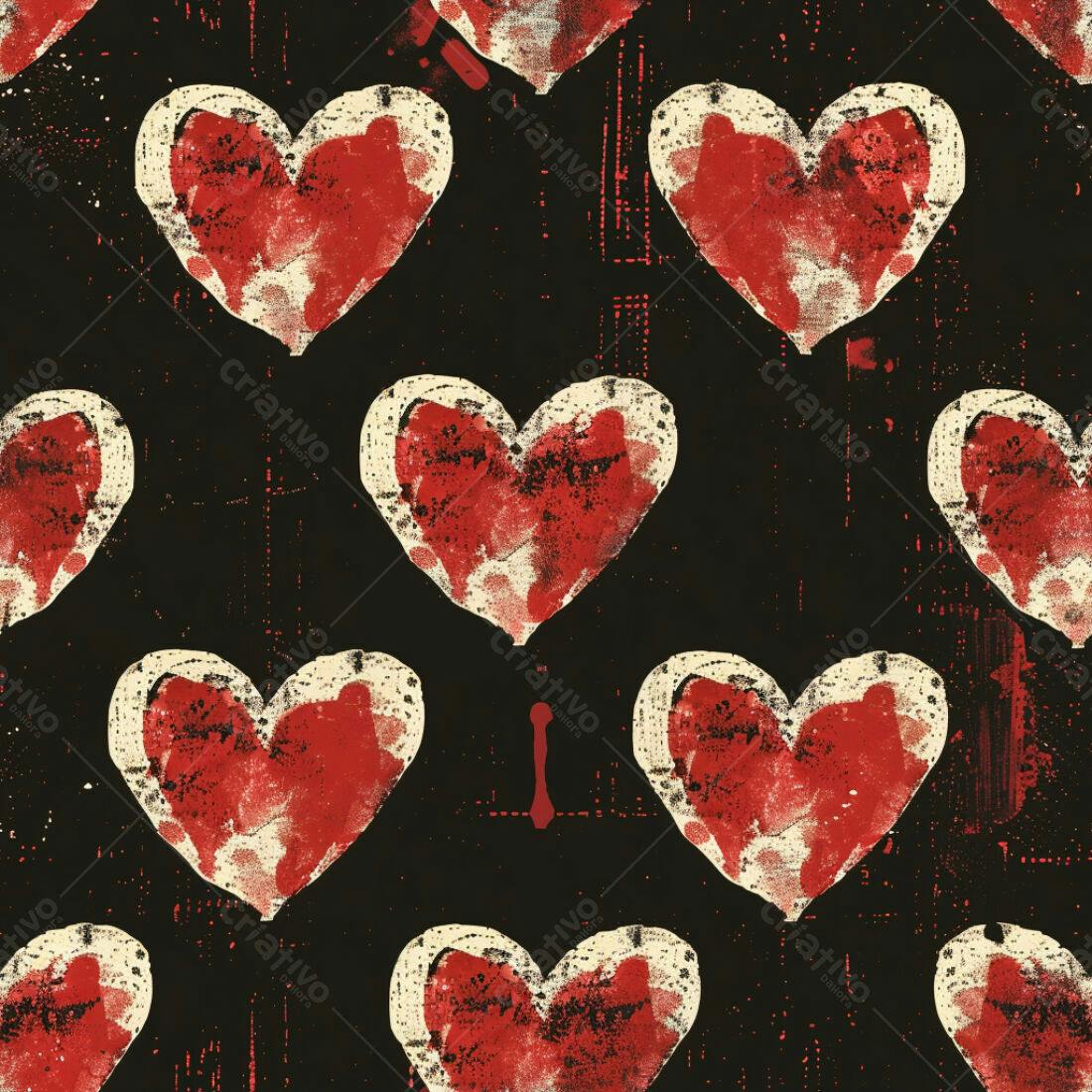 Textura corações vermelhos fundo grunge para design