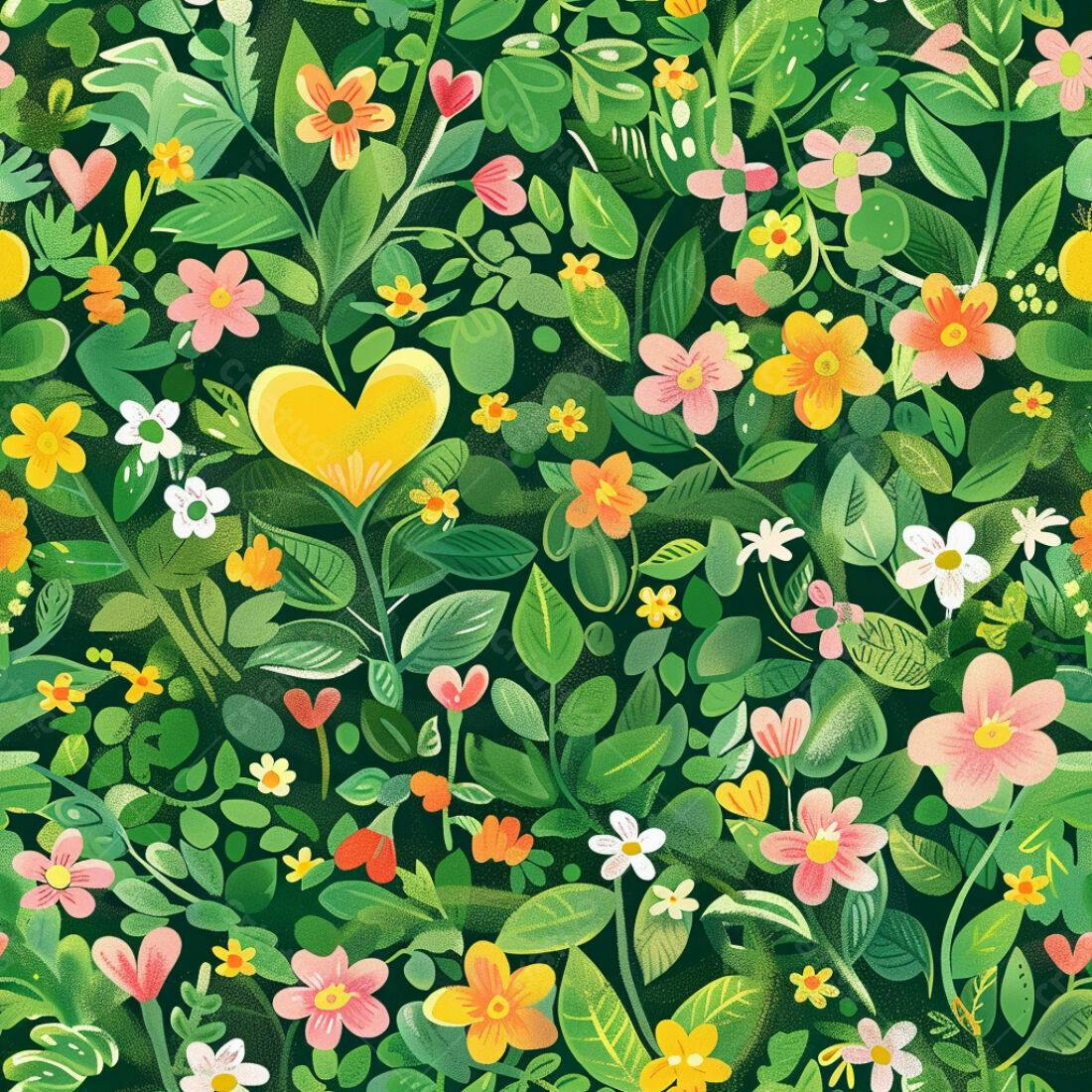 Textura floral verde para fundo romântico