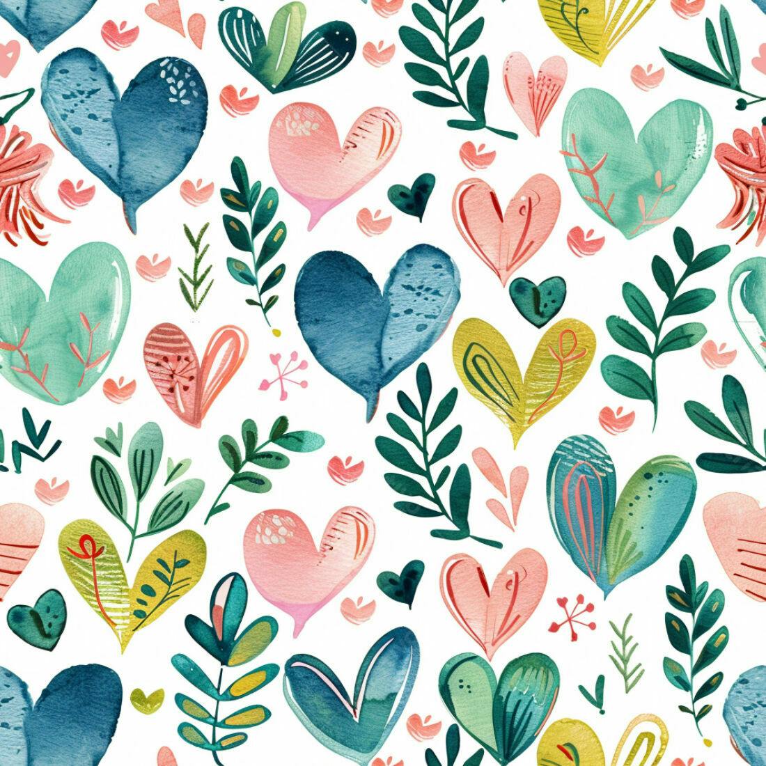 Textura corações florais para papel de parede