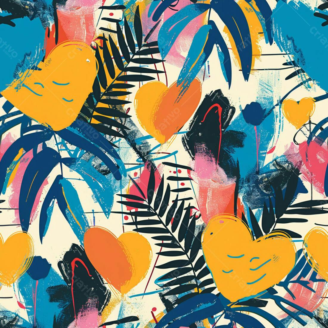 Textura Abstrata Tropical para Fundo