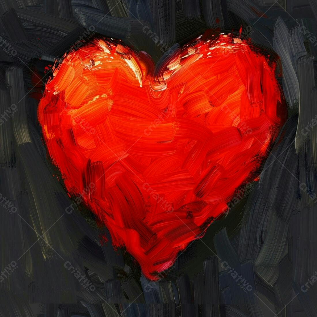 Textura coração vermelho pintado para fundo
