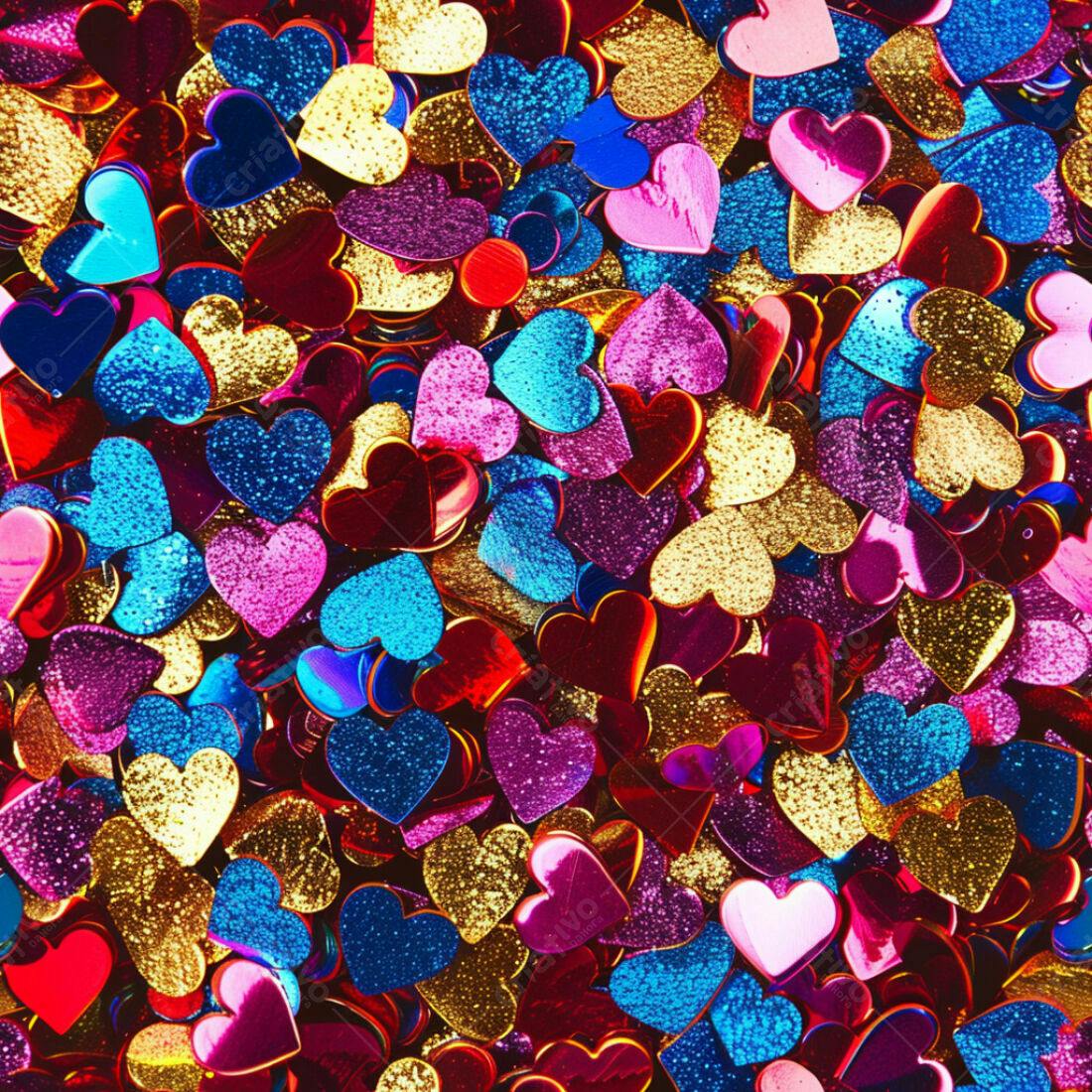 Textura corações coloridos para fundo festivo