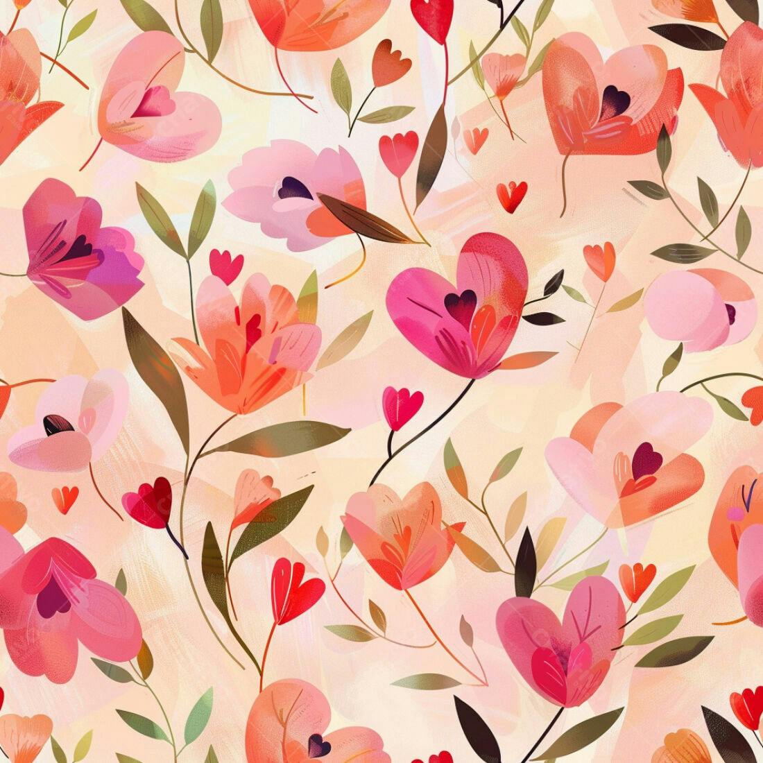 Textura floral romântica para papel de parede