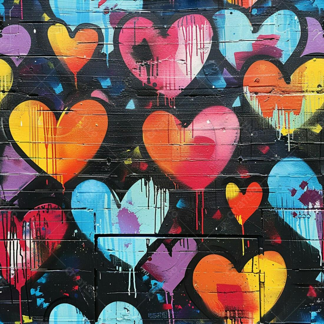 Textura corações coloridos para fundo criativo