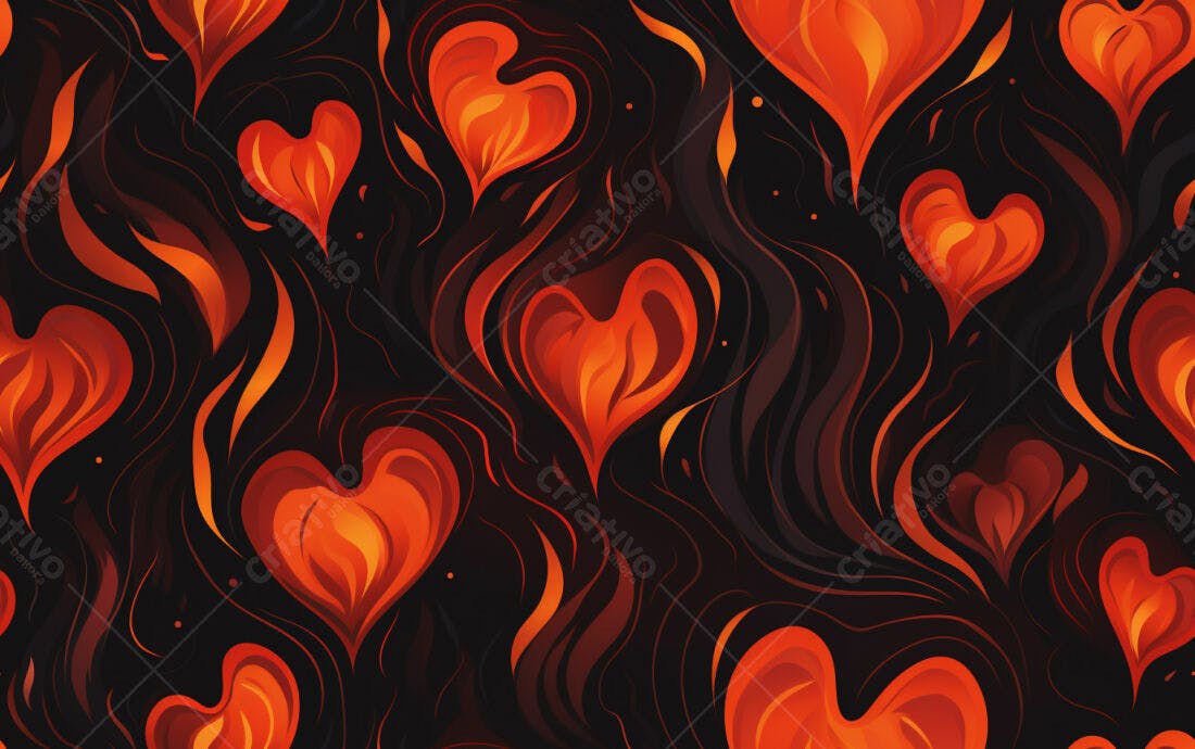 Textura corações fogo para fundo romântico