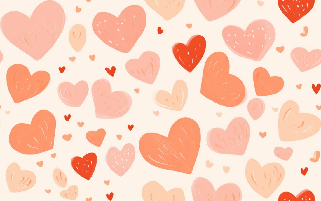 Textura corações rosa e vermelho para fundo romântico