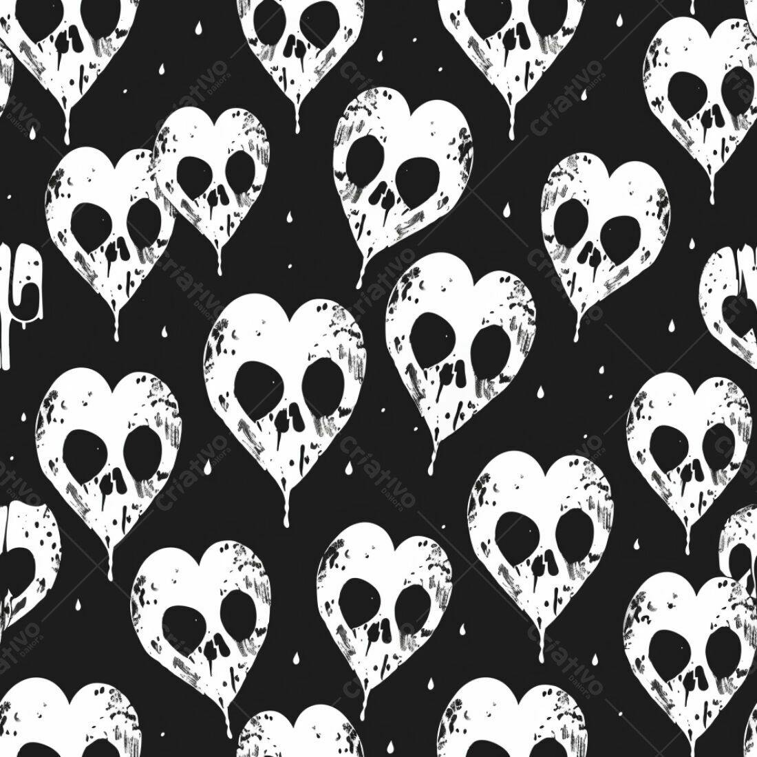 Textura caveira coração grunge para fundo