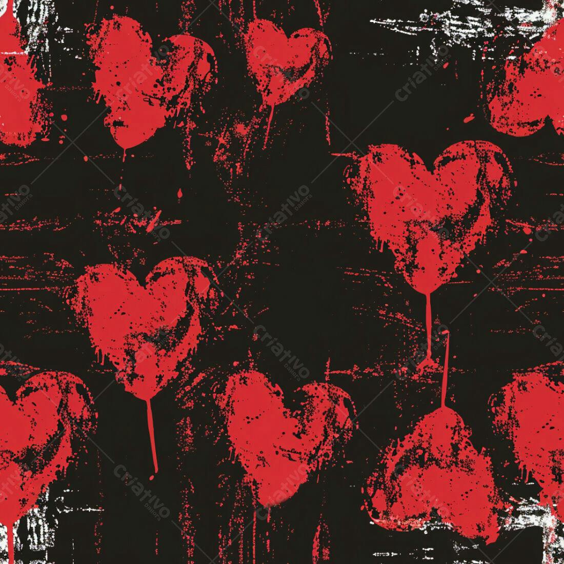 Textura corações vermelhos grunge para fundo