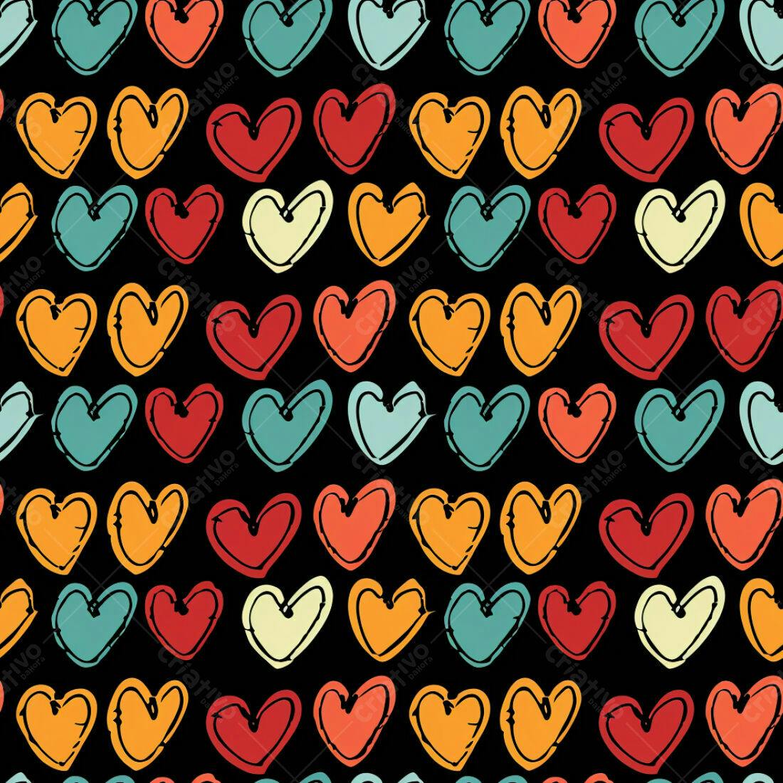 Textura corações coloridos para fundo