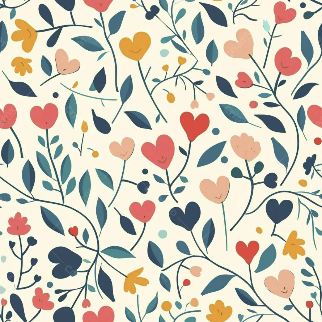 Textura floral romântica para papel de parede