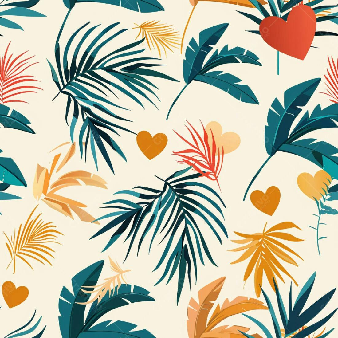 Textura Folhas Tropicais para Fundo