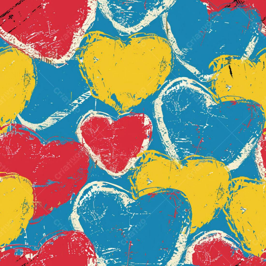 Textura corações coloridos para fundo