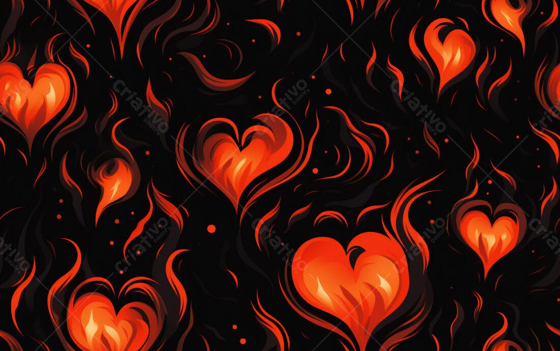 Textura fogo corações vermelhos para fundo