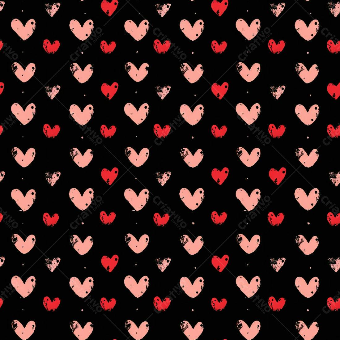 Textura corações rosa e vermelho para fundo romântico