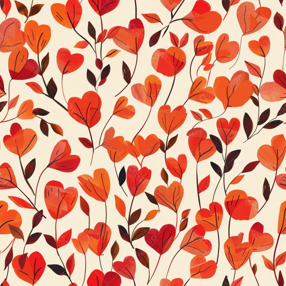 Textura floral outono vermelho para fundo