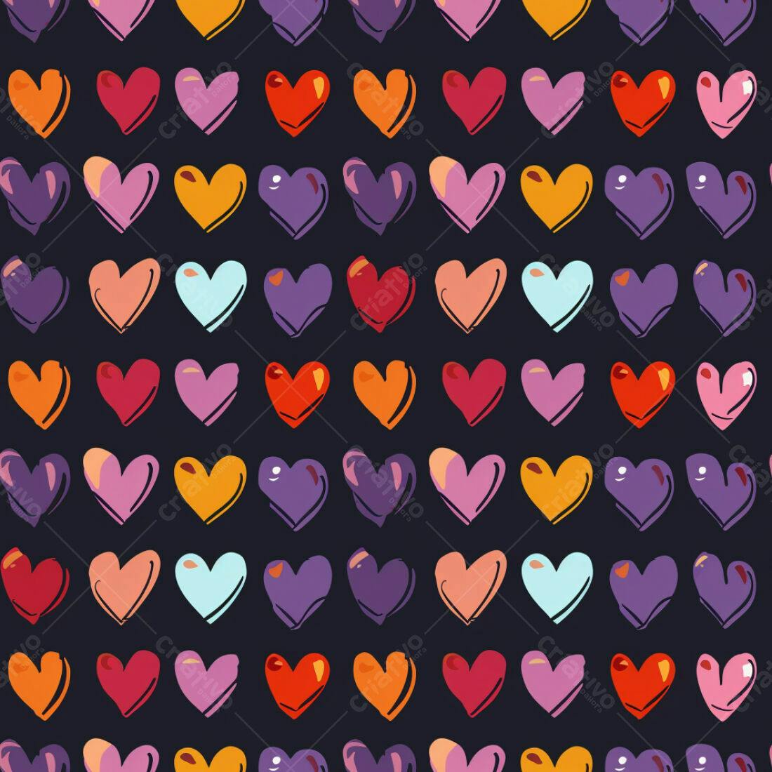 Textura corações coloridos para fundo