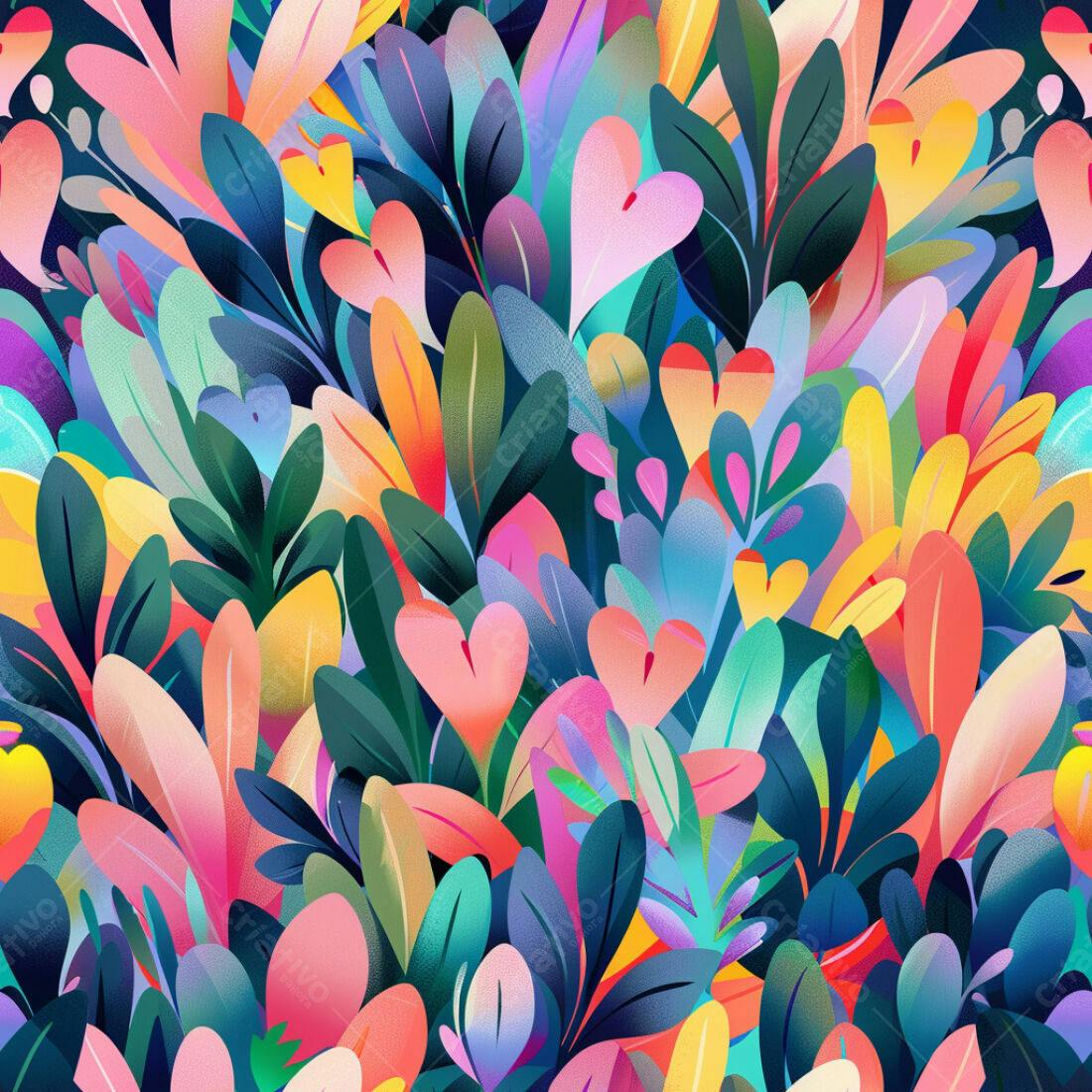 Textura Floral Vibrante para Fundo