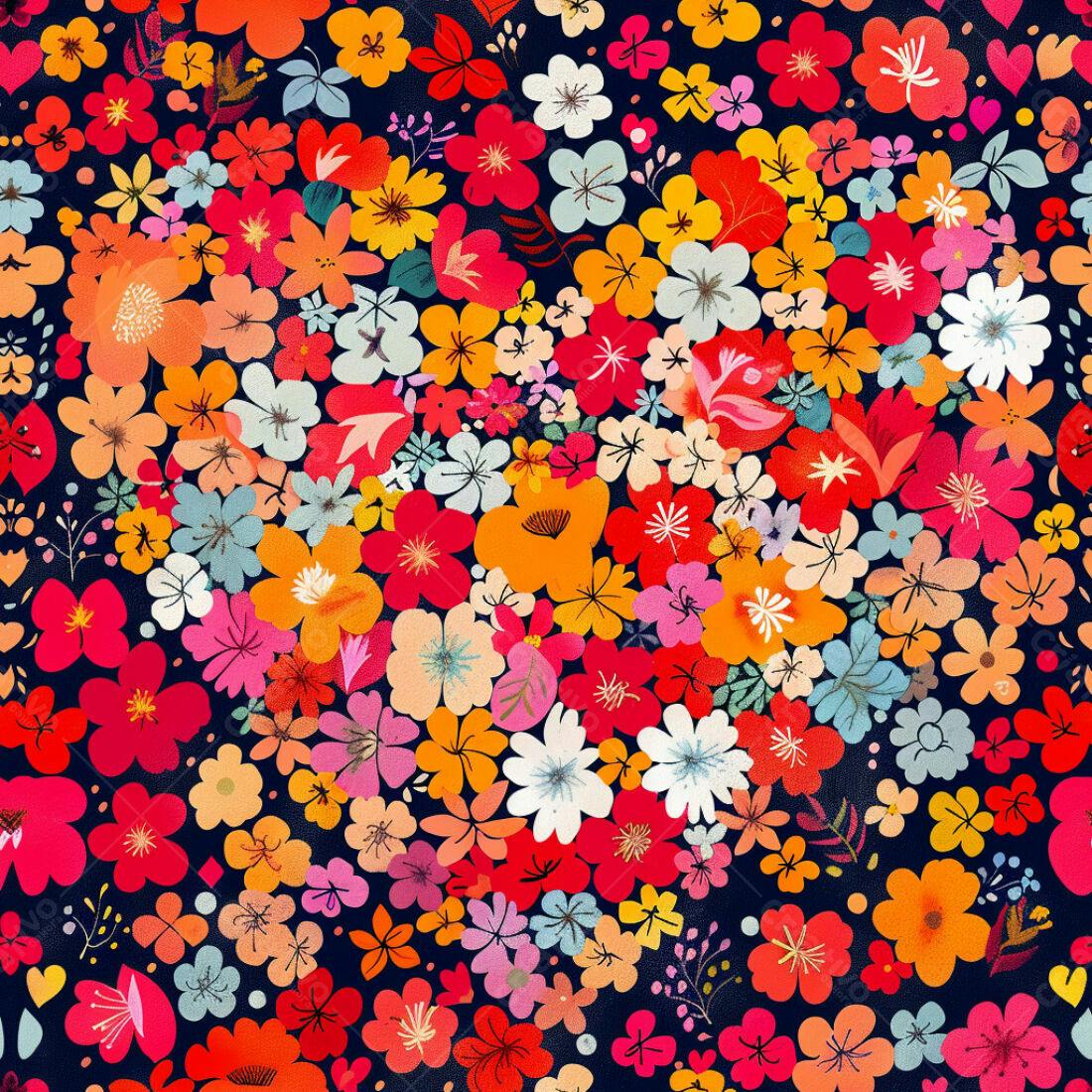 Textura floral colorida para fundo