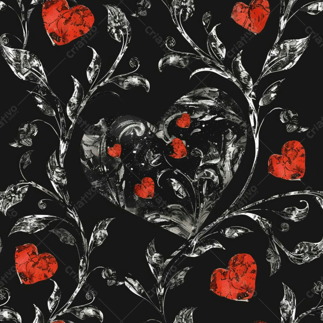 Textura fundo romântico corações vermelhos