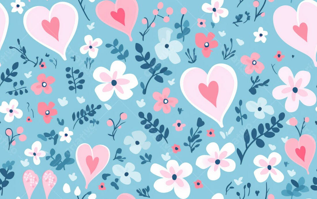 Textura floral romântica para papel de parede