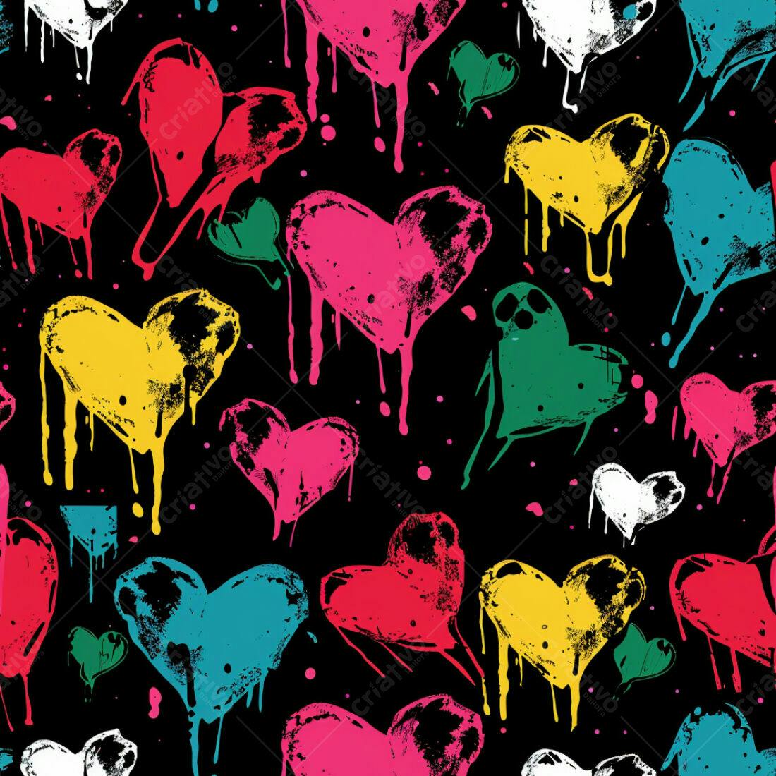 Textura corações coloridos para fundo