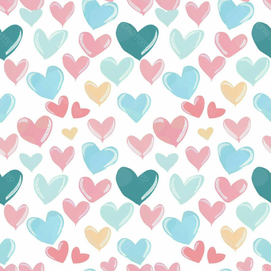 Textura corações pastel para fundo romântico