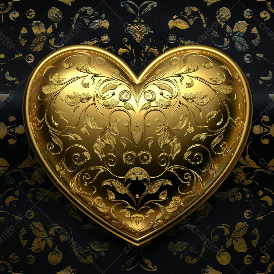 Textura coração dourado para fundo romântico