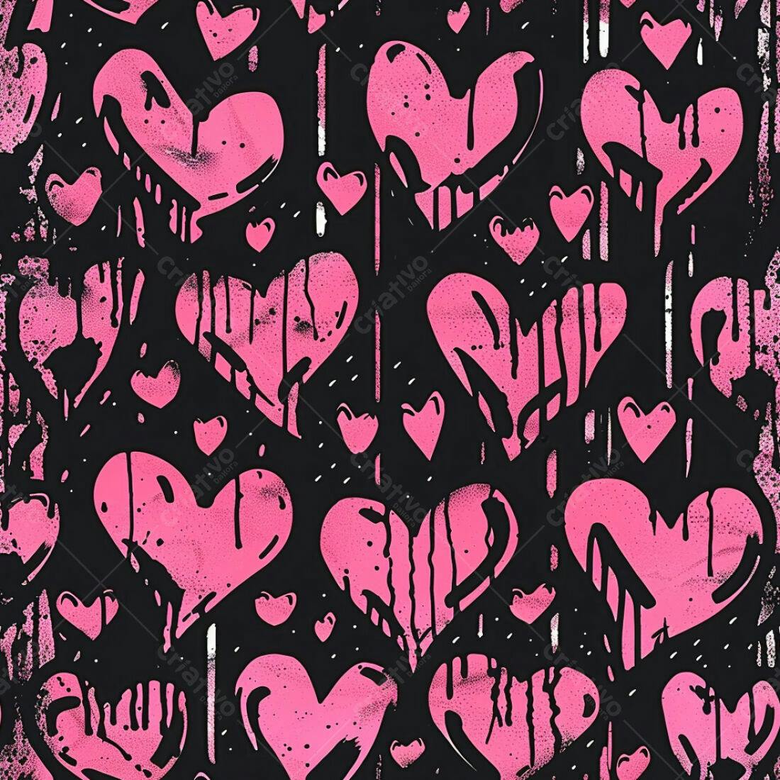 Textura corações pink grunge para fundo