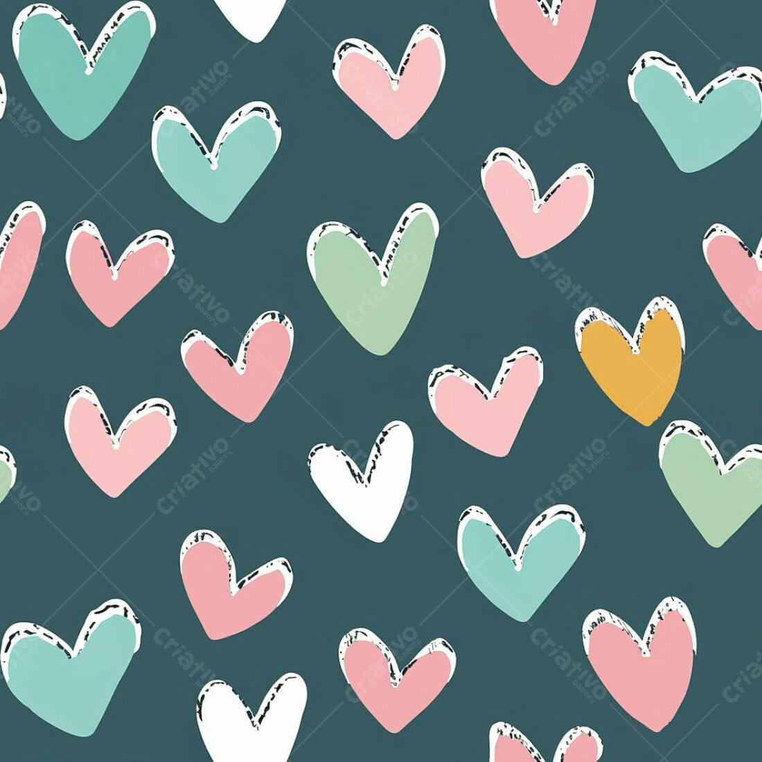 Textura corações coloridos para fundo