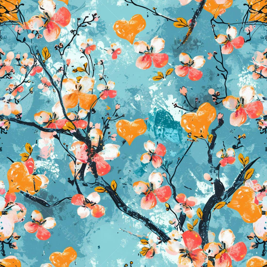 Textura floral aquarela para papel de parede
