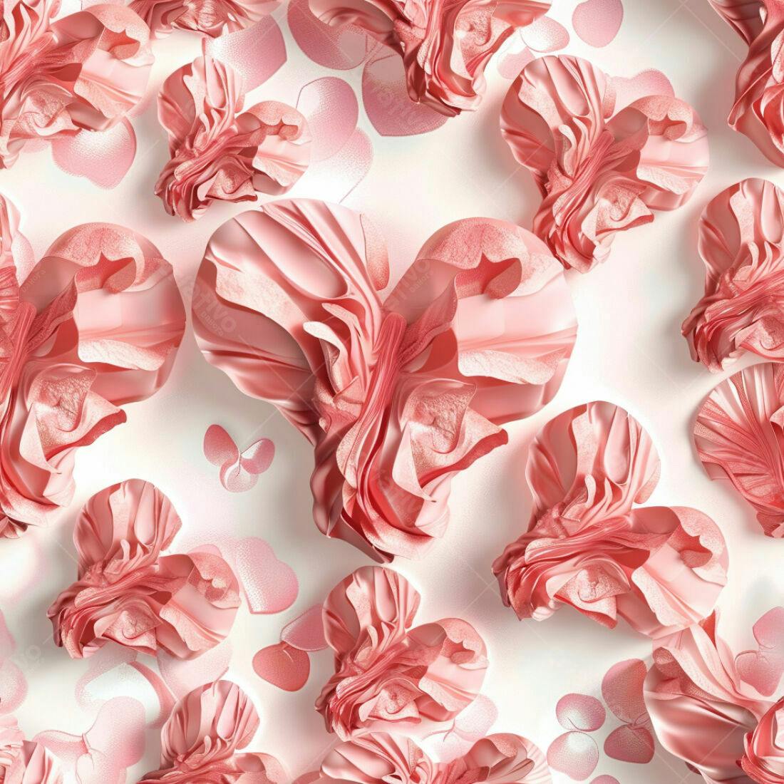 Textura Rosa corações para Papel de Parede