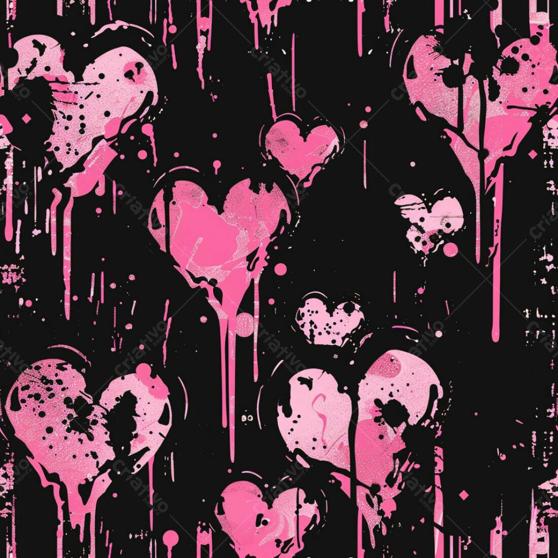 Textura corações pink grunge para fundo