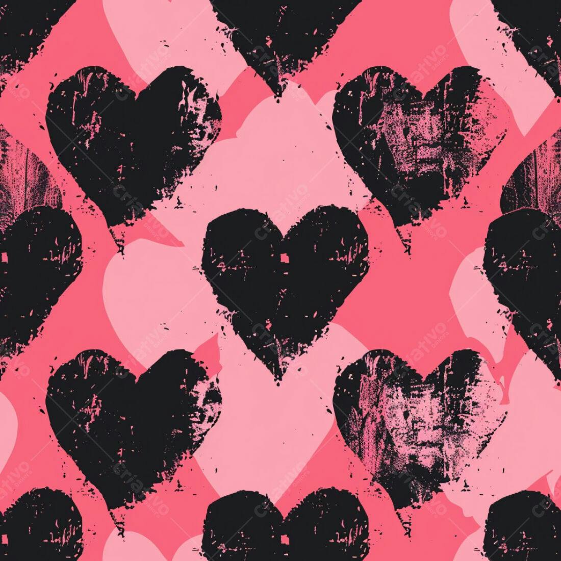 Textura corações grunge para papel de parede