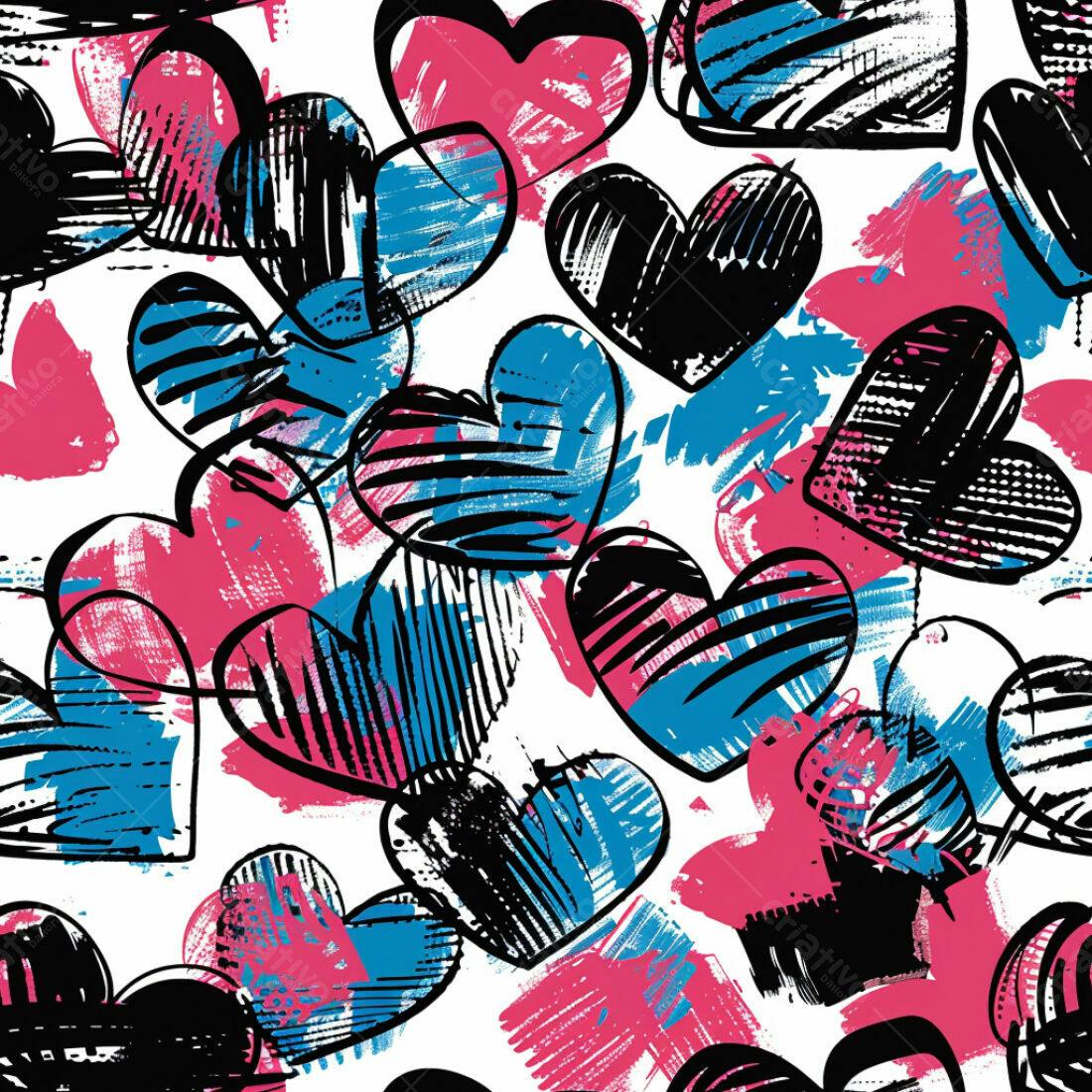 Textura corações coloridos para fundo