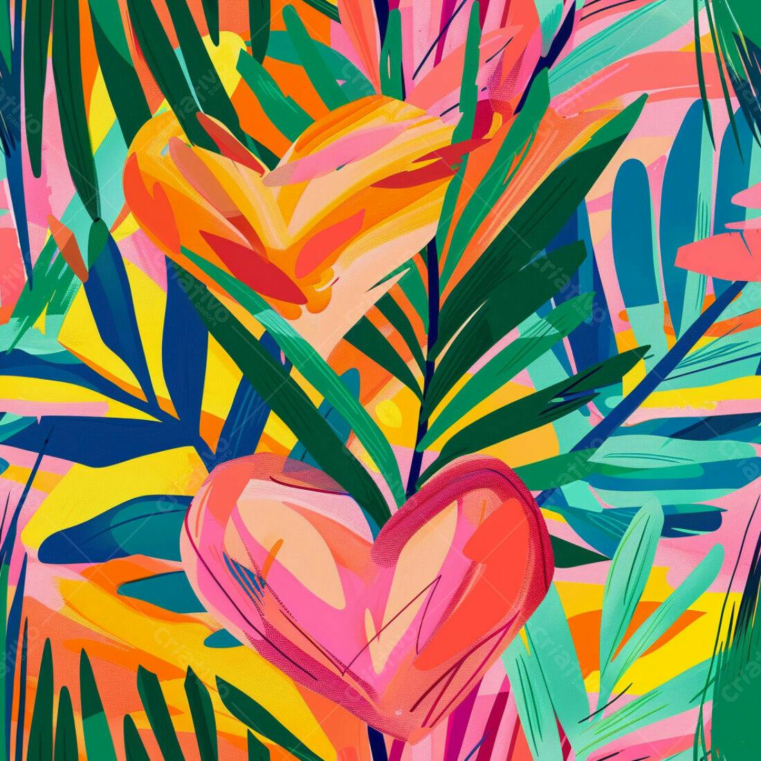 Textura floral tropical colorida para fundo