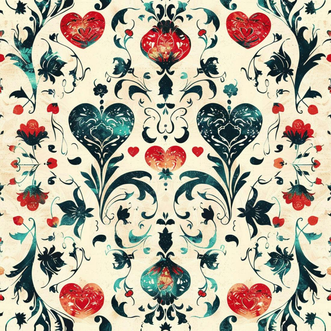 Textura Floral Romântica para Papel de Parede