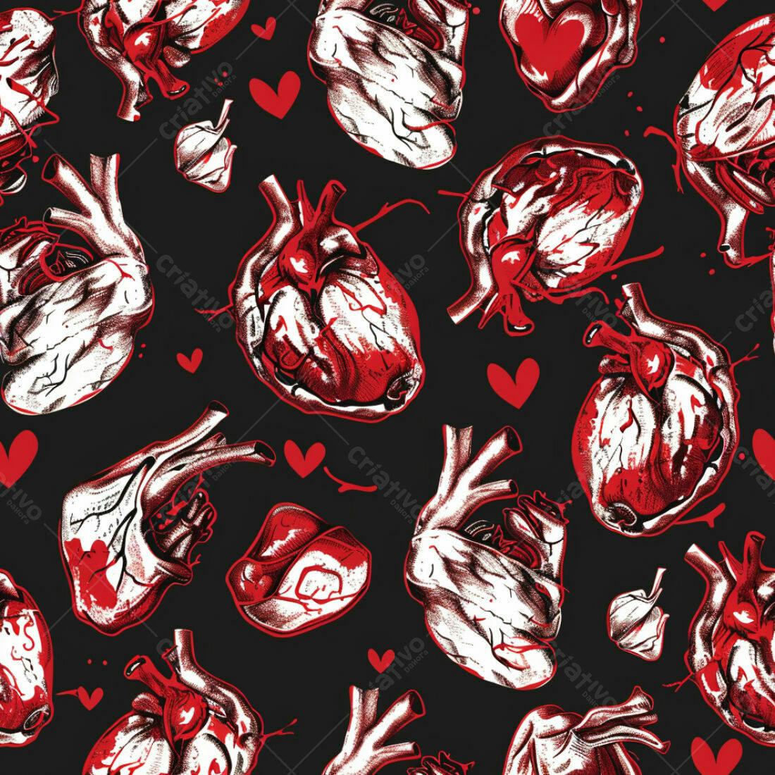 Textura coração anatômico para fundo dark
