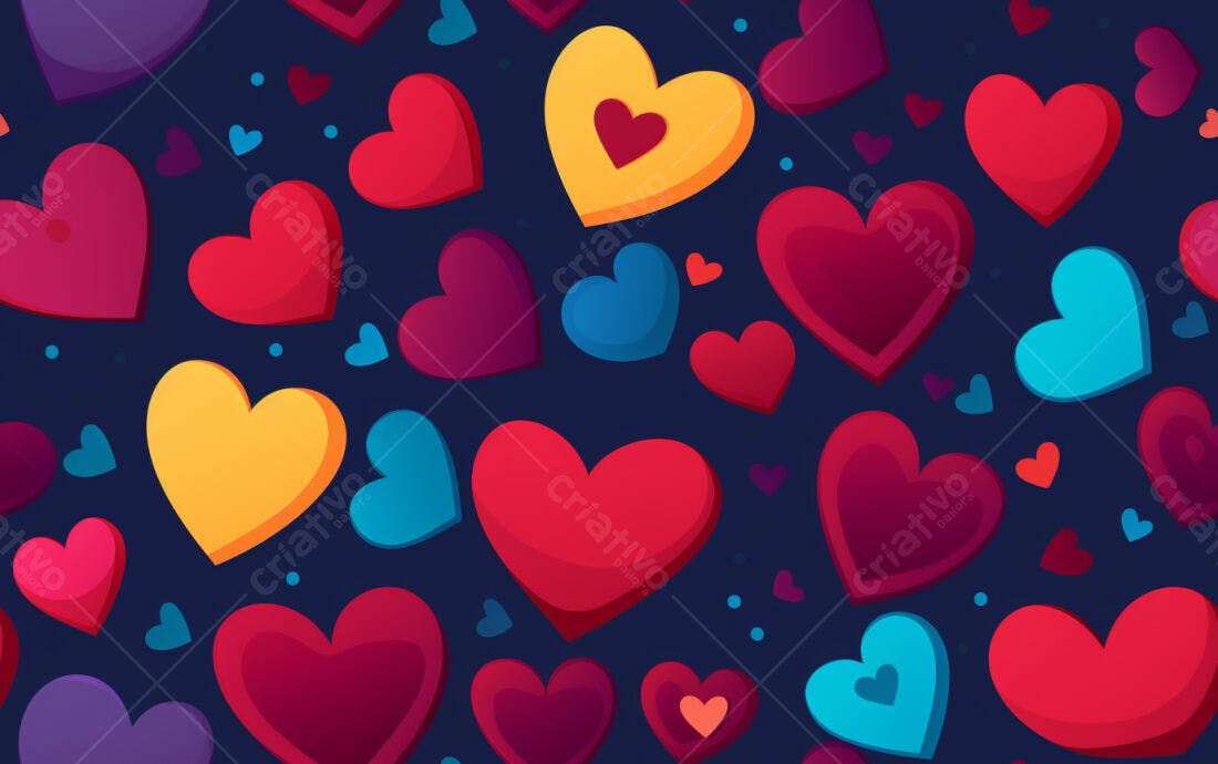 Textura corações coloridos para fundo