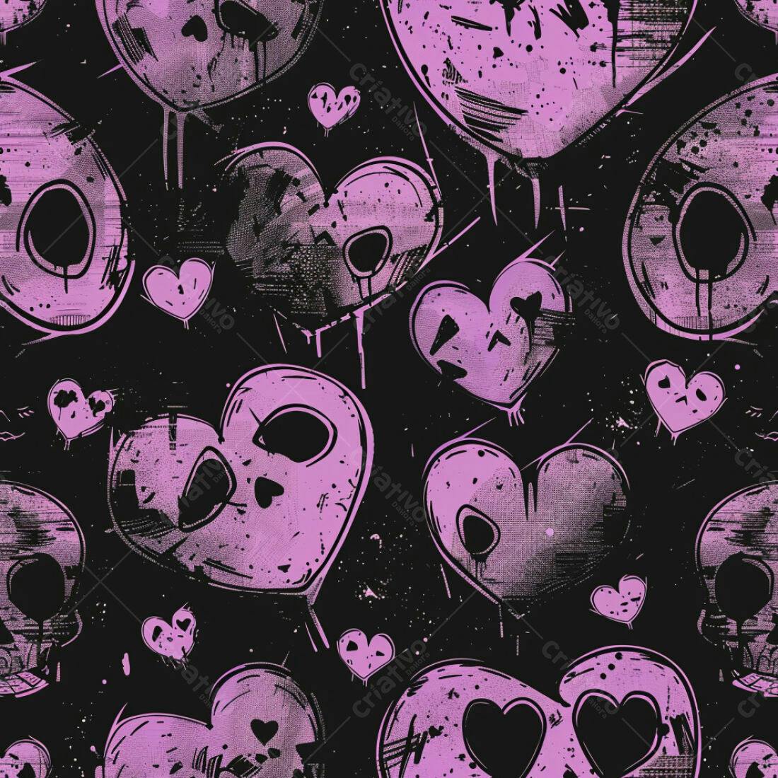 Textura corações góticos rosa para fundo