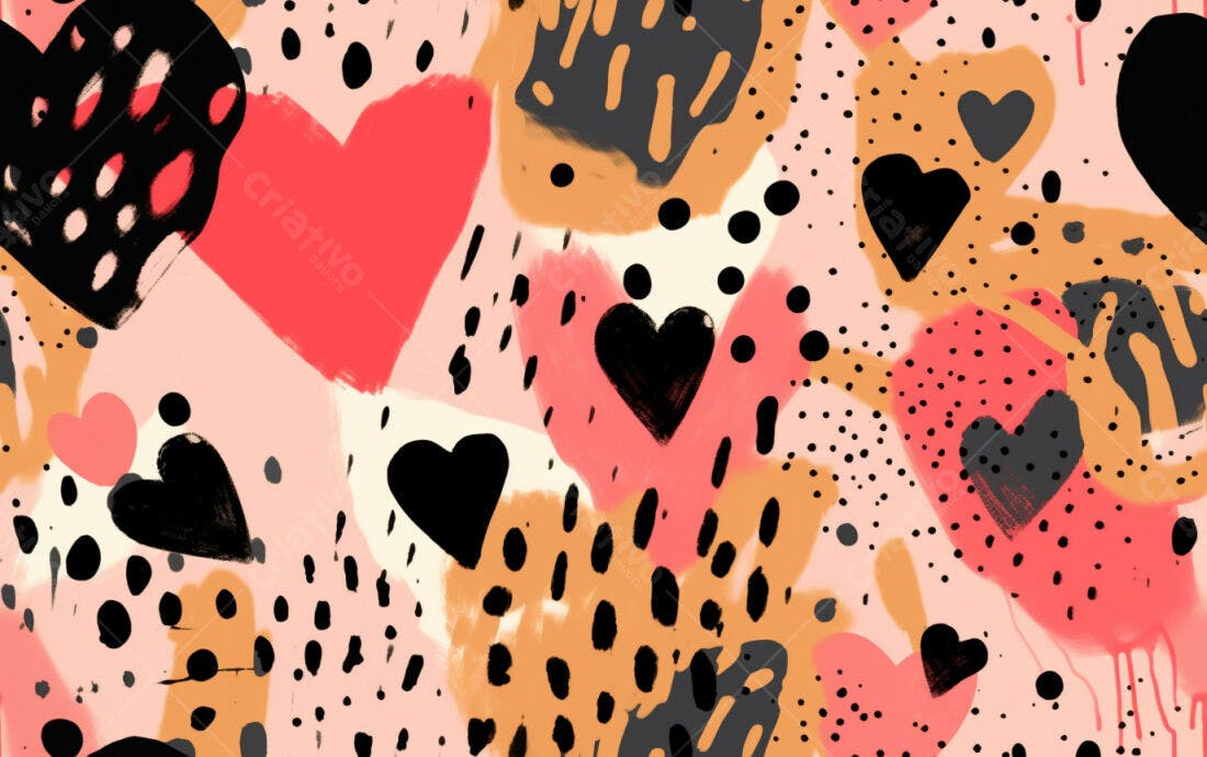 Textura Abstrata Corações para Fundo