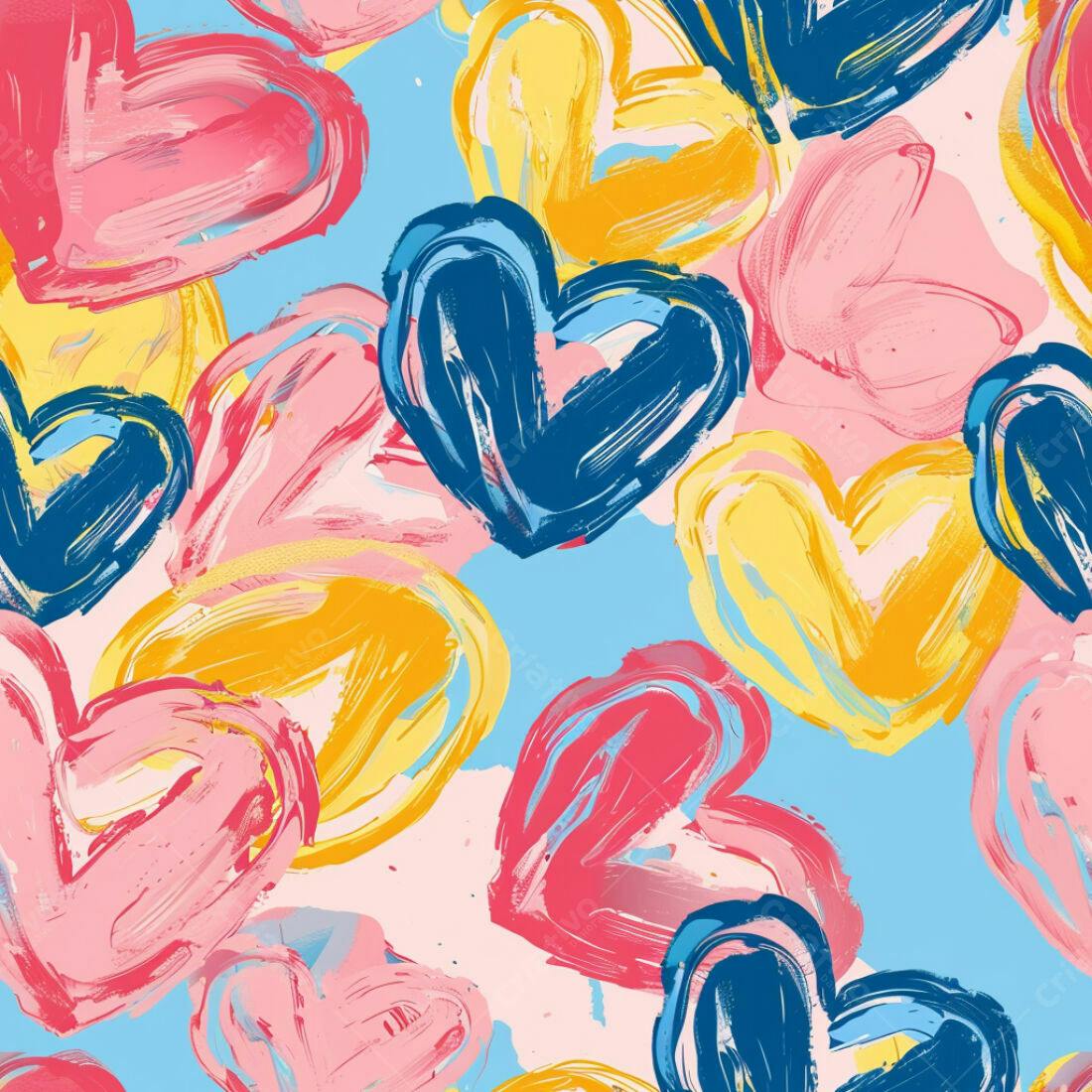 Textura corações coloridos para fundo