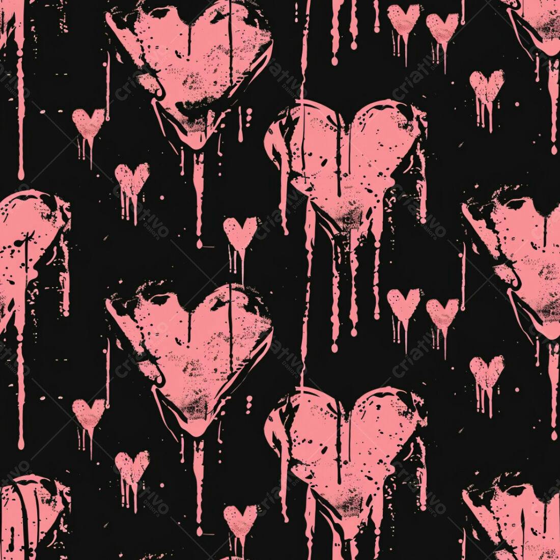 Textura corações pink grunge para fundo