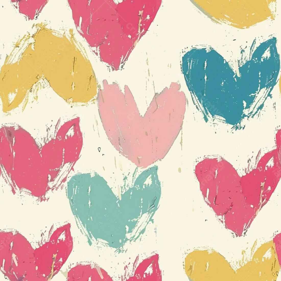 Textura corações coloridos para papel de parede