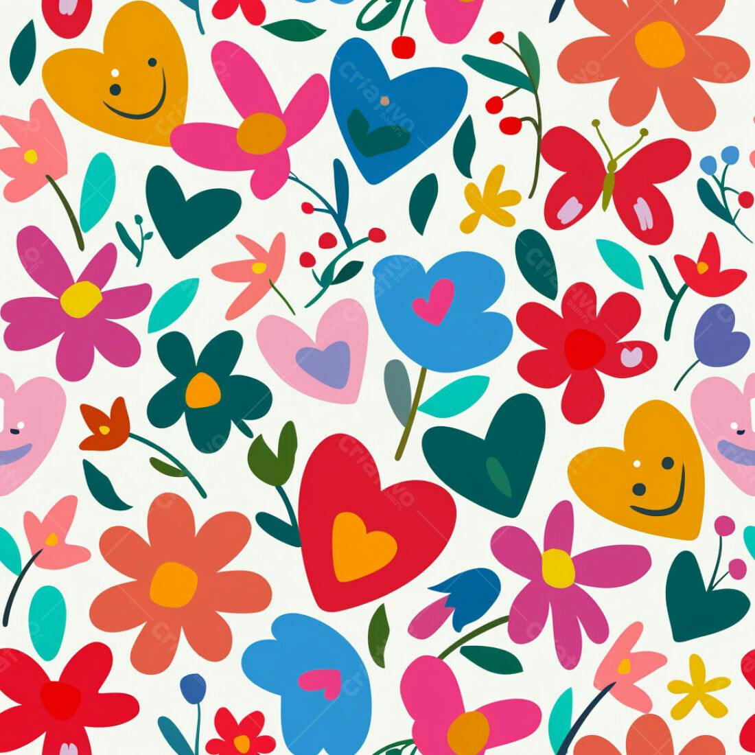 Textura floral colorida para fundo