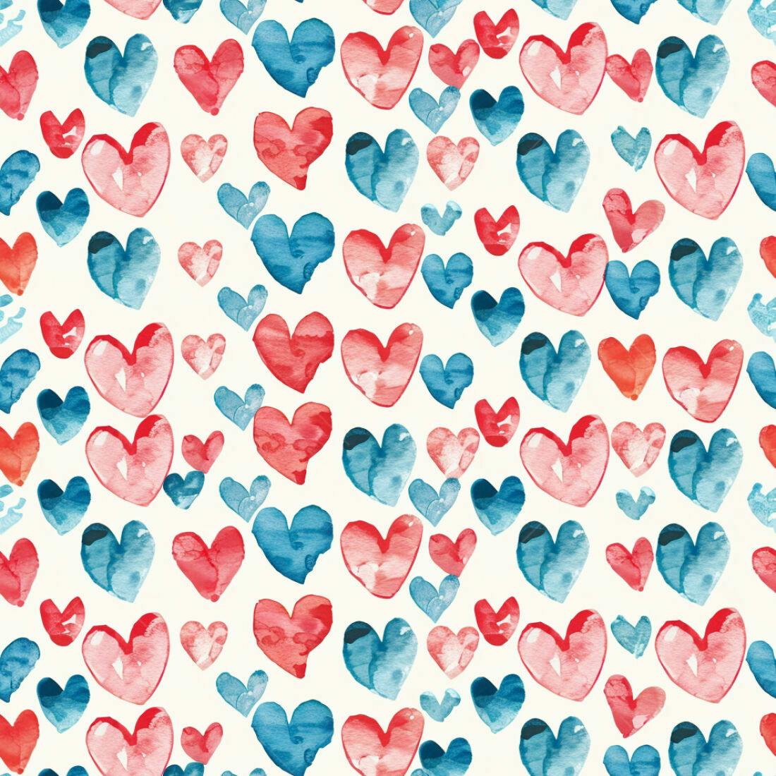 Textura corações aquarela para papel de parede