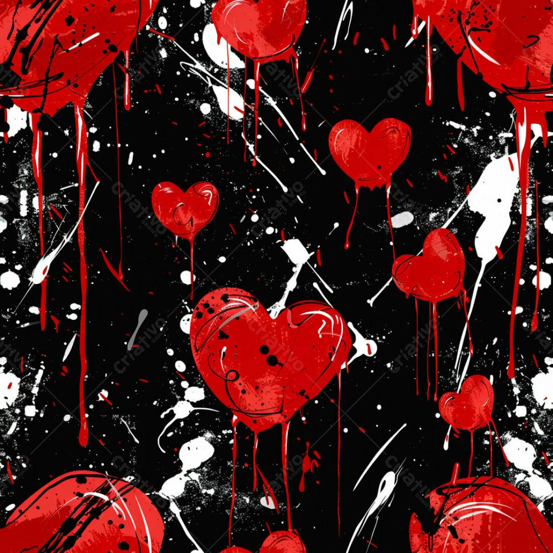 Textura corações vermelhos fundo grunge