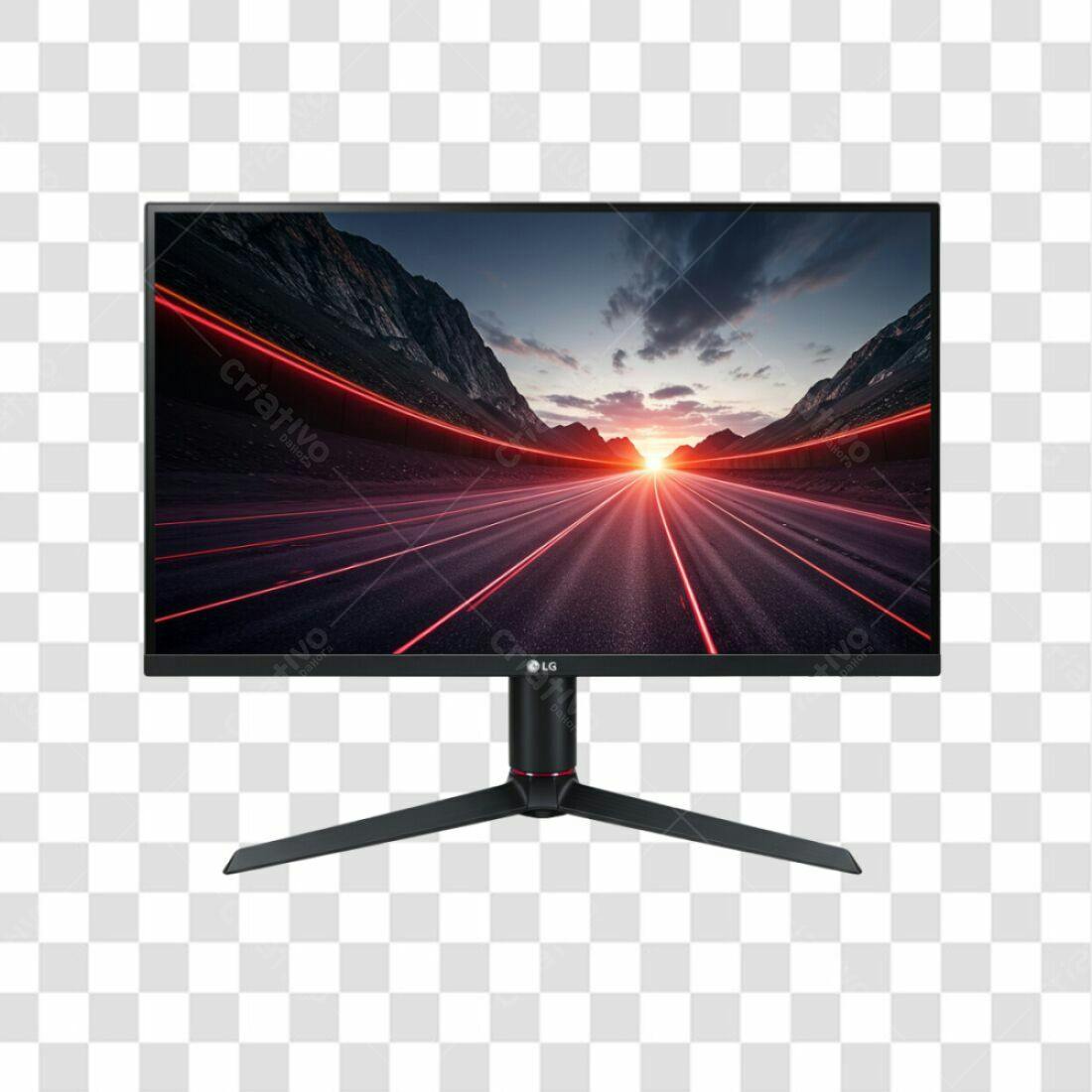 Mockup Monitor Gamer PNG com fundo transparente