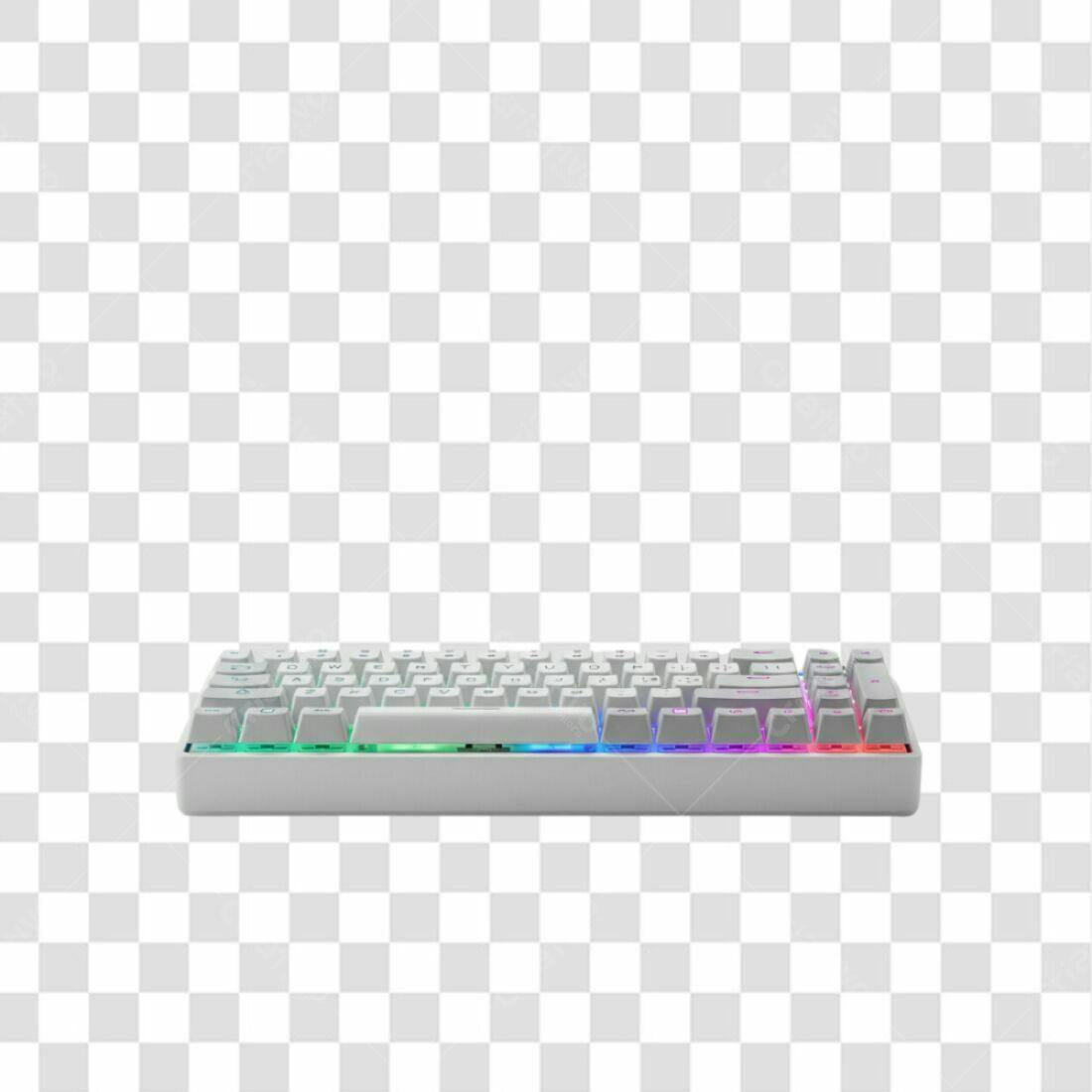 Mockup Teclado Gamer RGB PNG com fundo transparente