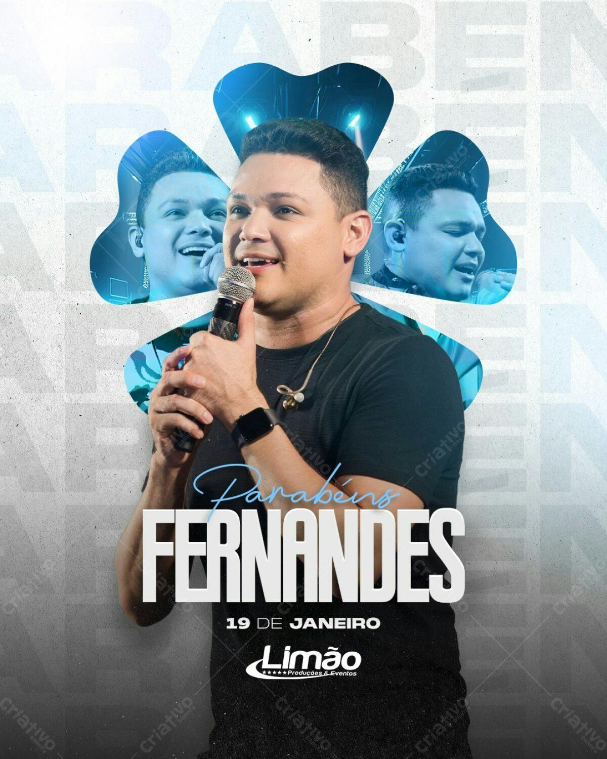 Flyer Parabéns Fernandes PSD Editável
